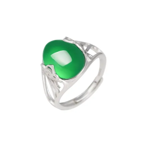 Xiaoyinjiang Natural Chalcedony Rings Women's