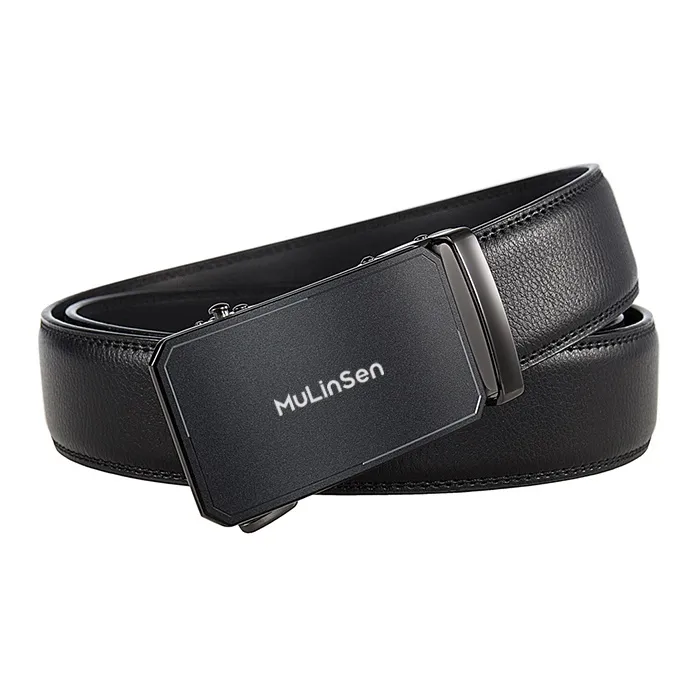 Mulinsen Cow Leather Belts Men's Width 3.5CM-1