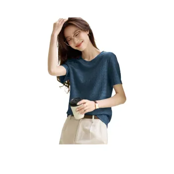 Mo Han Yi Mei T Shirts Women's Peacock Blue