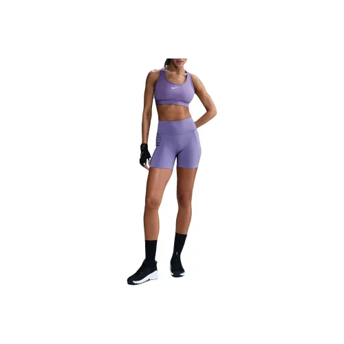 Nike Universa Women's Medium Support High Waisted 5' Biker Shorts With Pockets