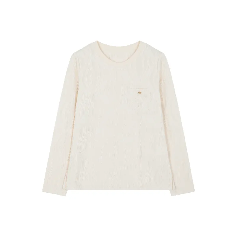Mo Han Yi Mei Regular T Shirt Women's Ecru-0