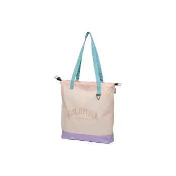 Columbia Polyester Tote Bag Shopping Bag Shoulder Bag Handbag Unisex Peachy Pink Matte Purple