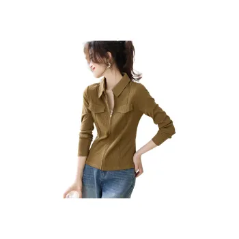 Mo Han Yi Mei Shirts Women's Olive Green