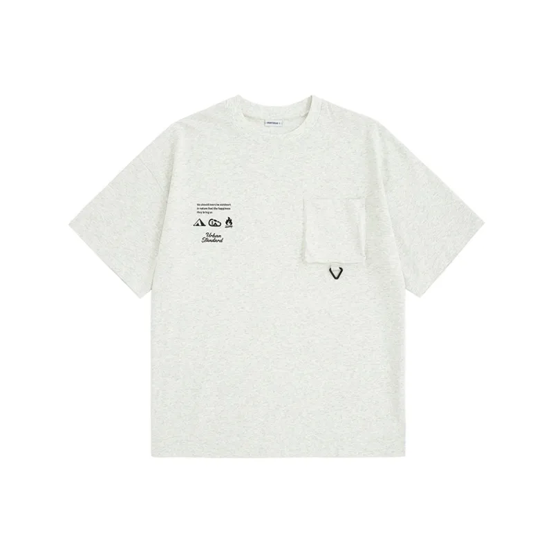 URBAN STANDARD T Shirts Men White Gray-0