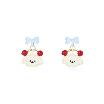 DODOGOGO Alloy S925 Sterling Silver Stud, Oil Drip, Faux Pearl Earrings Women's