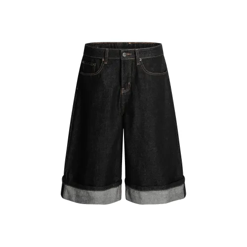 GBXM Denim Shorts Unisex Washed Black