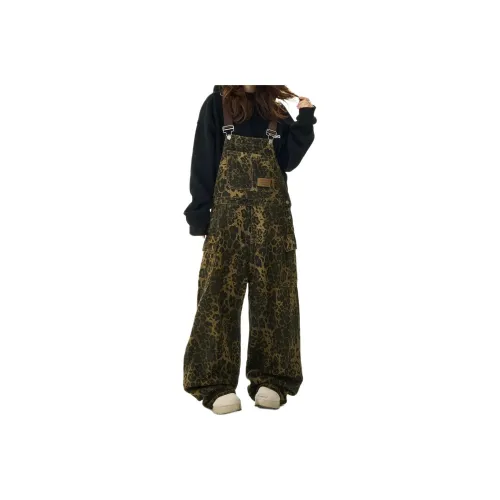 JIMI&JONS Overalls Unisex Leopard Print