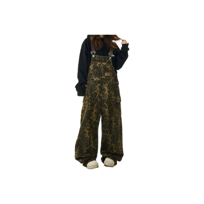 JIMI&JONS Overalls Unisex Leopard Print-0