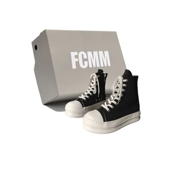 FCMM Anti Slip Wear Resistant High Top Skateboard Shoes Men's Black