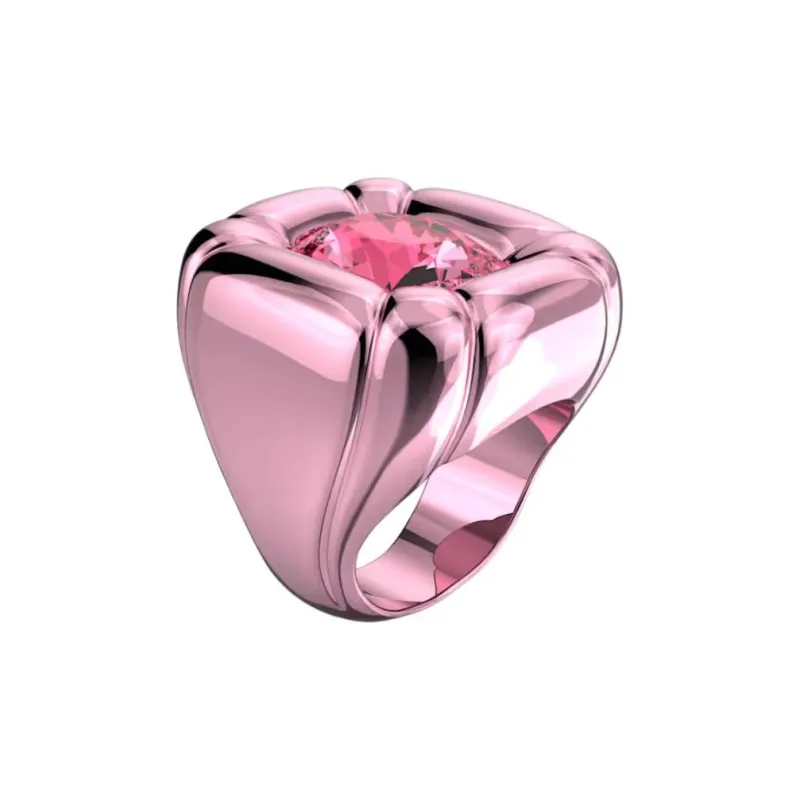 Swarovski Crystal, Aluminum Rings Unisex Pink-1