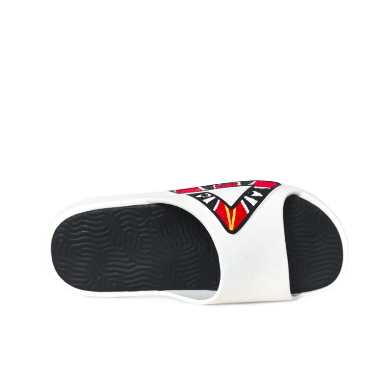 PEAK Tai Ji1.0 Slip Resistant Abrasion Resistant Cushioning Slide Slippers Men's Black Red Mismatched-3