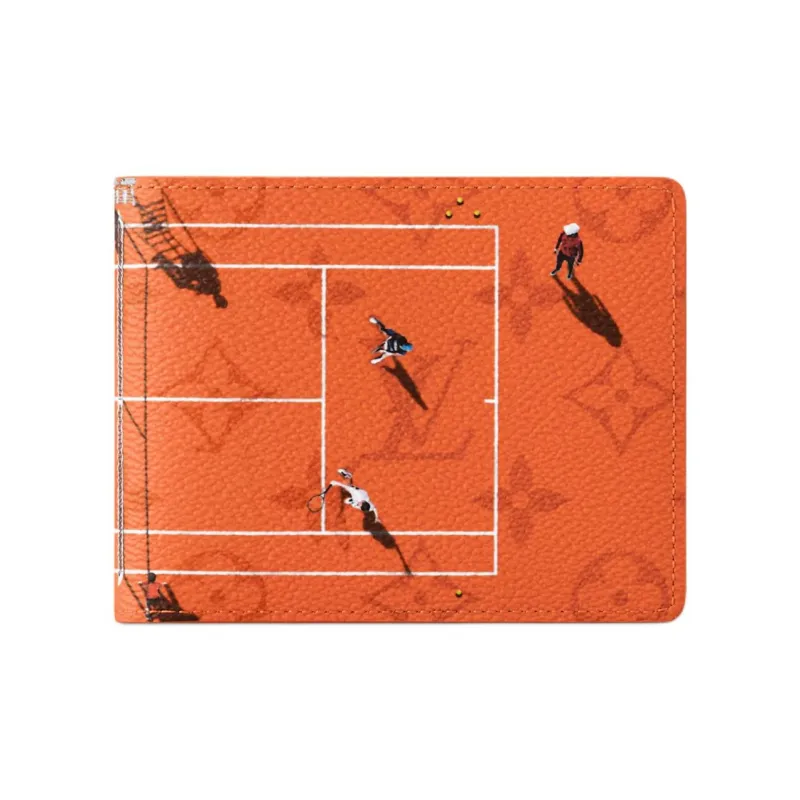 LOUIS VUITTON Tennis Slender Wallet Brick Red-0