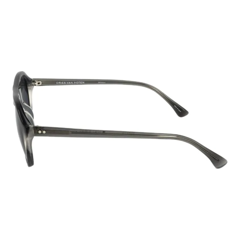 DRIES VAN NOTEN Acetate Irregular Shape Sunglasses Unisex Dark Gray-2