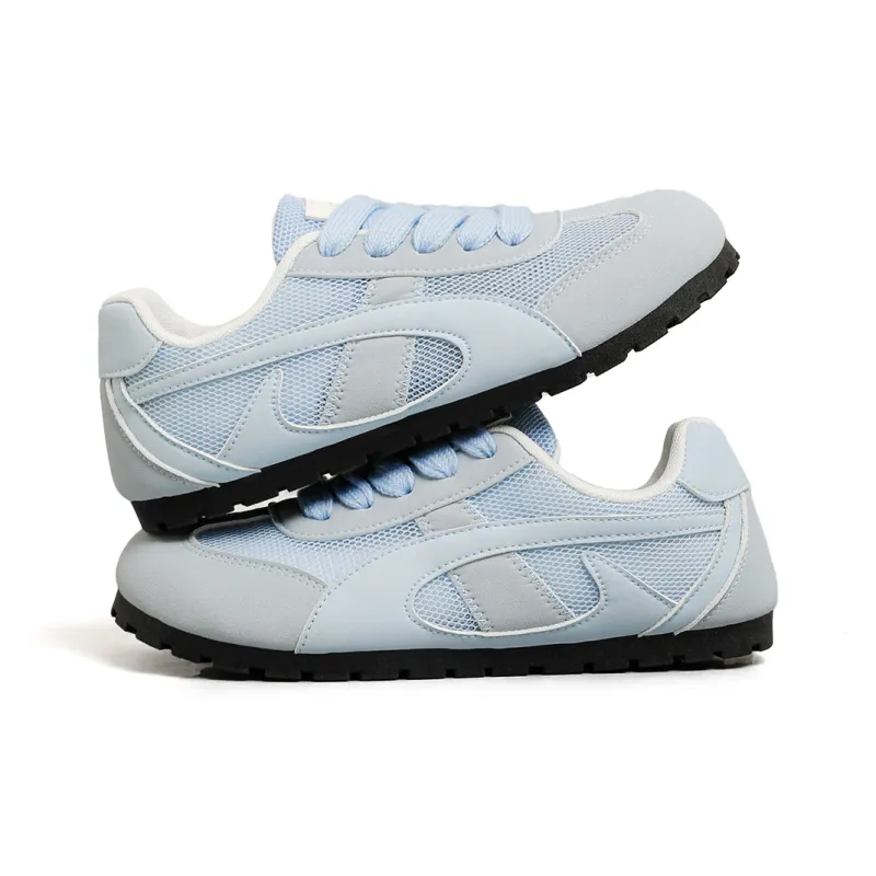 DEERWAY Height Increasing Abrasion Resistant Low Top Casual Shoes Women's Blue-2