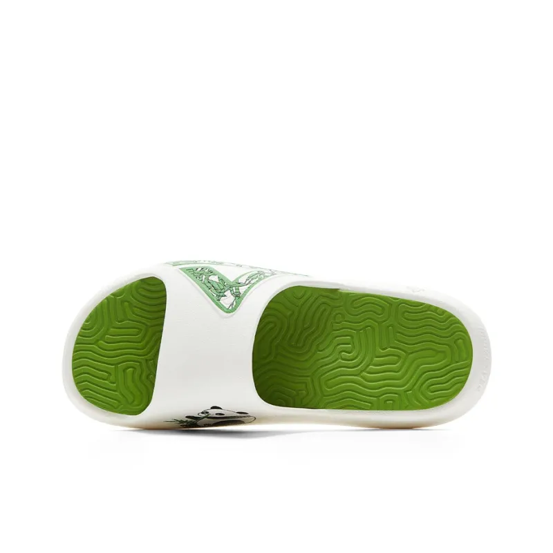 PEAK Tai Ji1.0 Slip Resistant Abrasion Resistant Cushioning Slide Slippers Men's Ivory Green-2