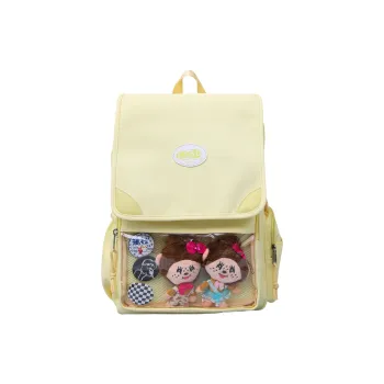 Yalu Nylon With PVC Backpack Unisex Multicolor