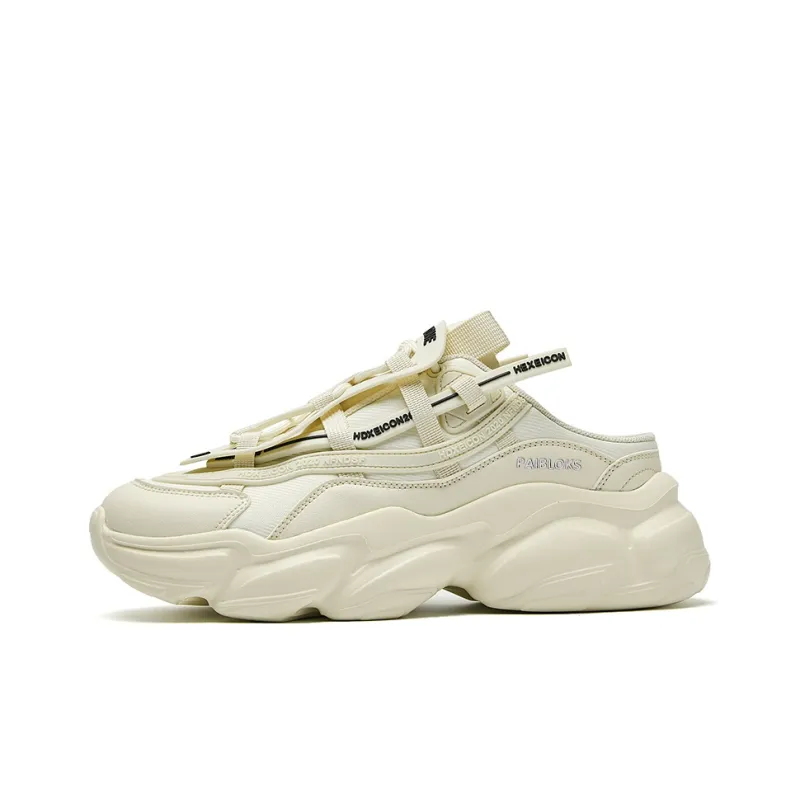 PAIBLOKS Abrasion Resistant Slip Resistant Closed Toe Slippers Chunky Sneakers Unisex-10