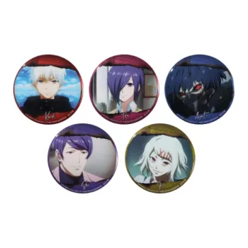 BOOM COMIC Tokyo Ghoul, Silver Brushed Glitter Blind Box Badges