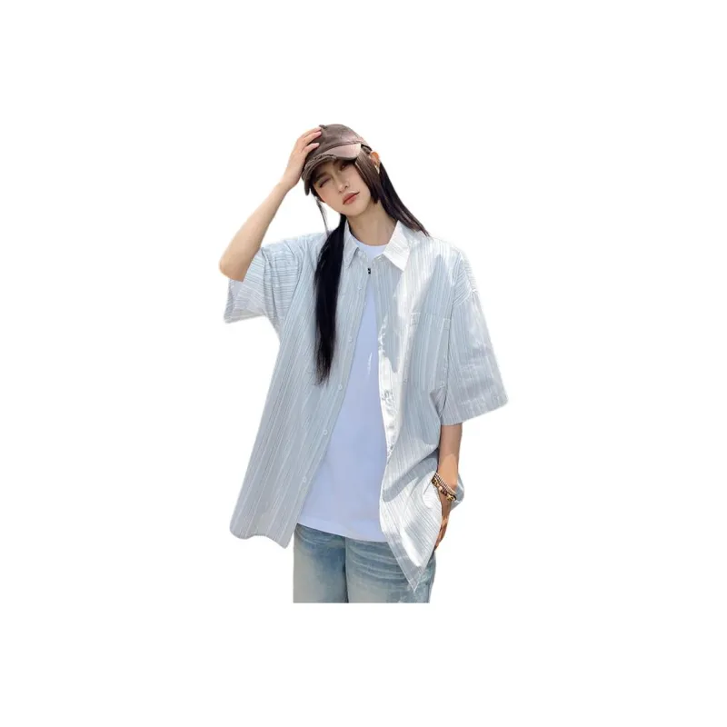 Mm Shirts Women's Gray Stripes-0