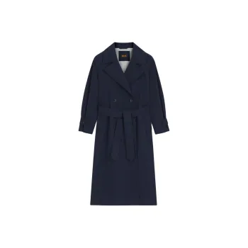 HUGO BOSS Trench Coat Women's Dark Blue