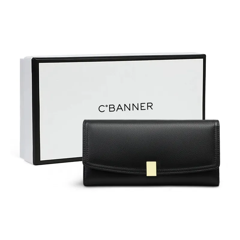 C°BANNER Cow Leather Wallet Women's Black-0