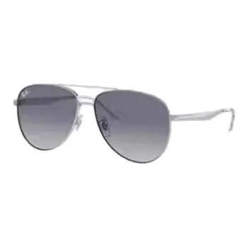 RayBan Metal Aviator Sunglasses Unisex Silver