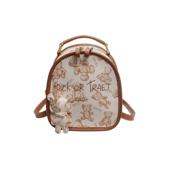 TOUTSEUL YOLO PU Backpack Women's White/Black/Pink/Brown