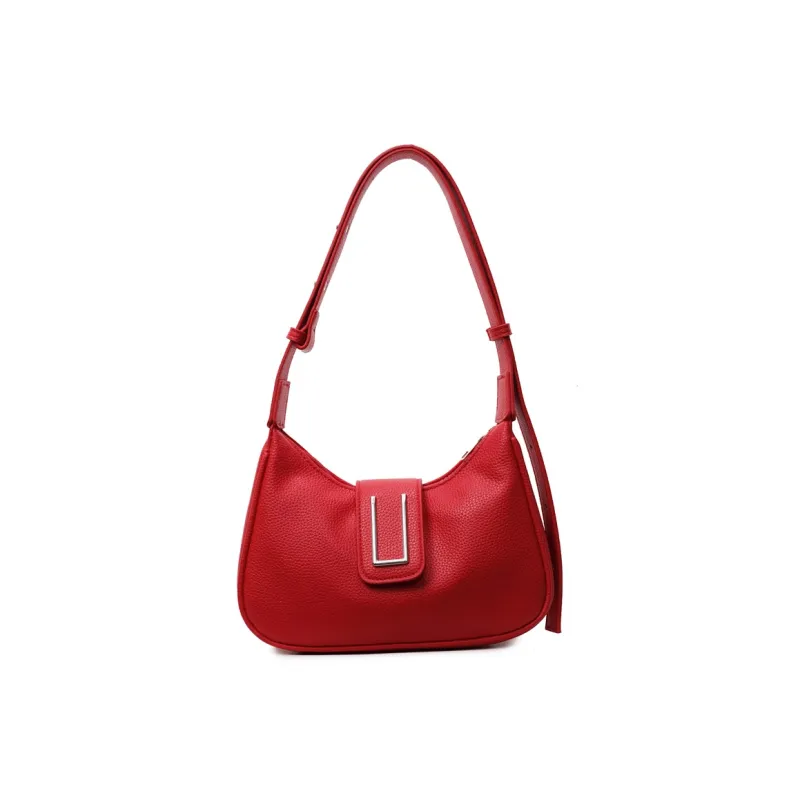 ZAVC PU Shoulder Bag Regular Women's Black/Ecru/Blue/Burgundy/Yellow-15