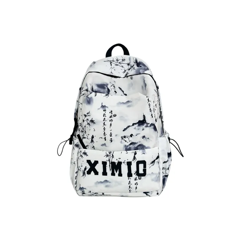 Yalu Nylon Backpack Unisex Black/Green/Blue/Pink-12