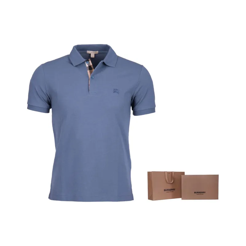 Burberry Oxford Logo Embroidered Polo-13