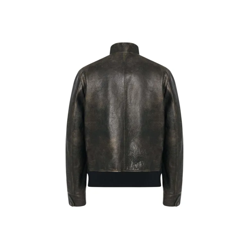 THE ROW Leather Jacket Men's Black-1