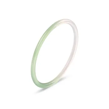 Artisan Lock Heart Jade Natural Chalcedony Bangles Unisex