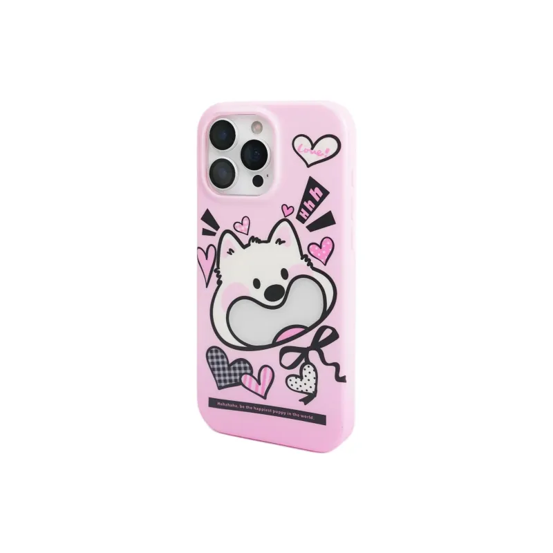 Sopi Acrylic Material Foundation Big Mouth Puppy Phone Cases Compatible With IPhone 16/15 Pro Max/Apple 13/14 Pro/Max-2