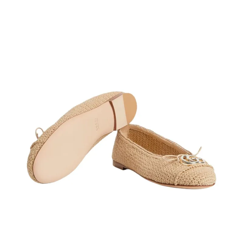 GUCCI Horsebit Casual Single Shoes Women's Beige-5