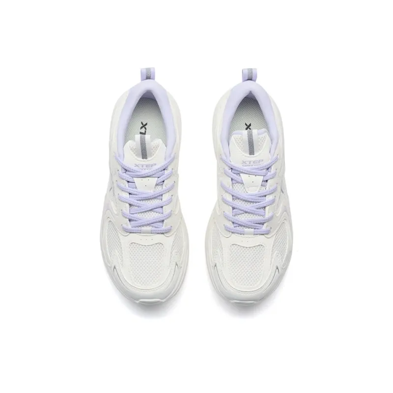 XTEP Slip Resistant, Breathable, Lightweight Low Top Casual Shoes Women's Sail White-3