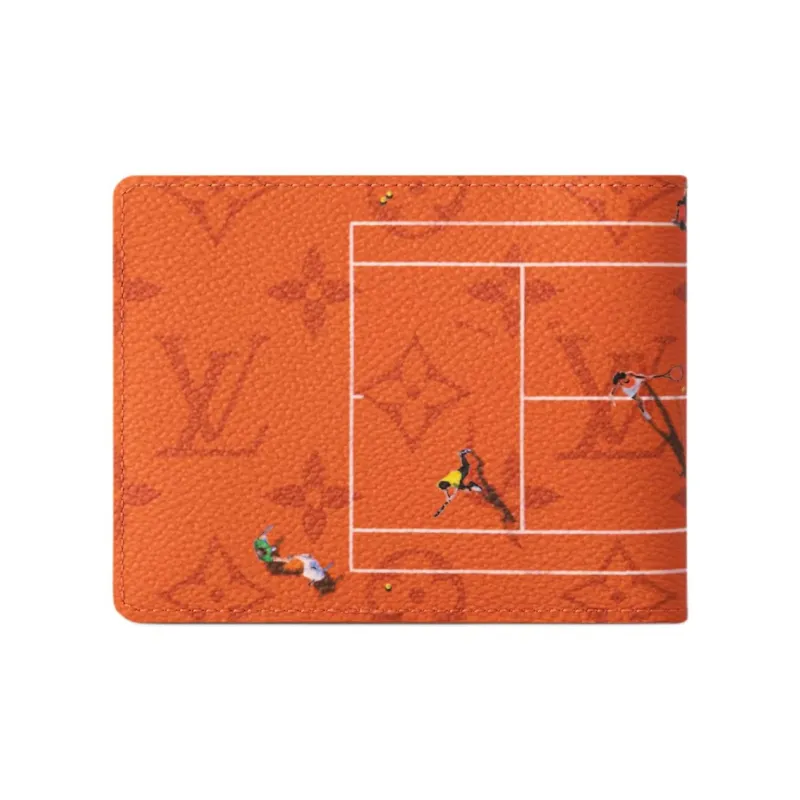LOUIS VUITTON Tennis Slender Wallet Brick Red-2