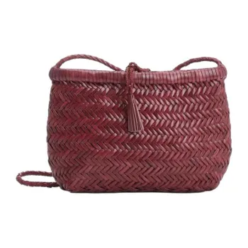 Dragon Diffusion Genuine Leather Crossbody Bag Women's Bordeaux Red