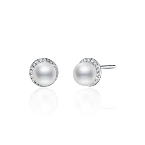 ME LUXE Pearl Stud Earrings Women's