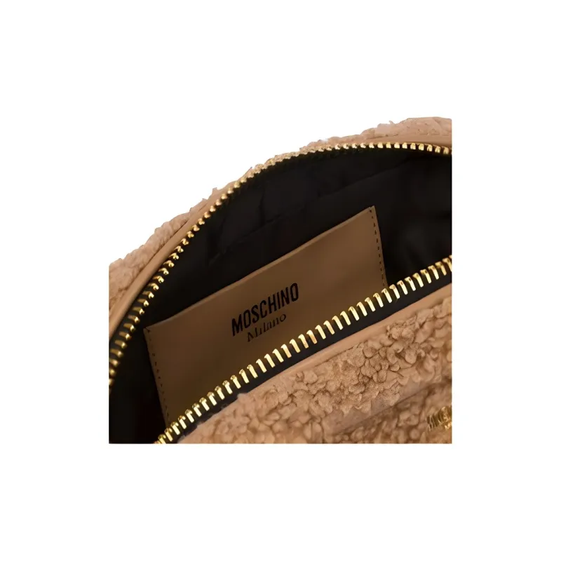 MOSCHINO Logo lettering Fleece Tote Bag-3