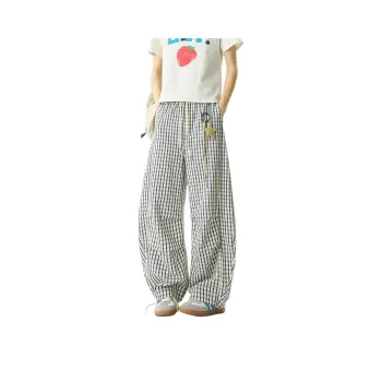 DEAR BETSY Casual Pants Unisex Plaid