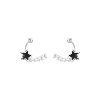 Happy Tide S999 Fine Silver Stud Earrings Women's