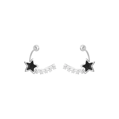 Happy Tide S999 Fine Silver Stud Earrings Women's
