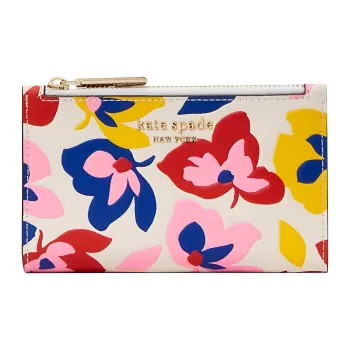 Kate Spade Leather Card Holder Wallet Small Size Women's White