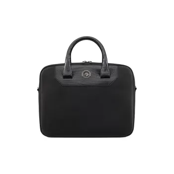 STEFANO RICCI Cow Leather Briefcase Men's Black