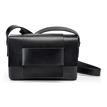 VANDEE Cow Leather Small Square Bag Shoulder Bag, Crossbody Bag Women's Black/Coffee