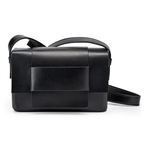 VANDEE Cow Leather Small Square Bag Shoulder Bag, Crossbody Bag Women's Black/Coffee