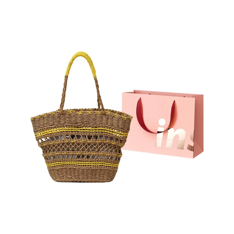 WHEELY BABY+ Woven Shoulder Bag Women's Blue/Yellow-6