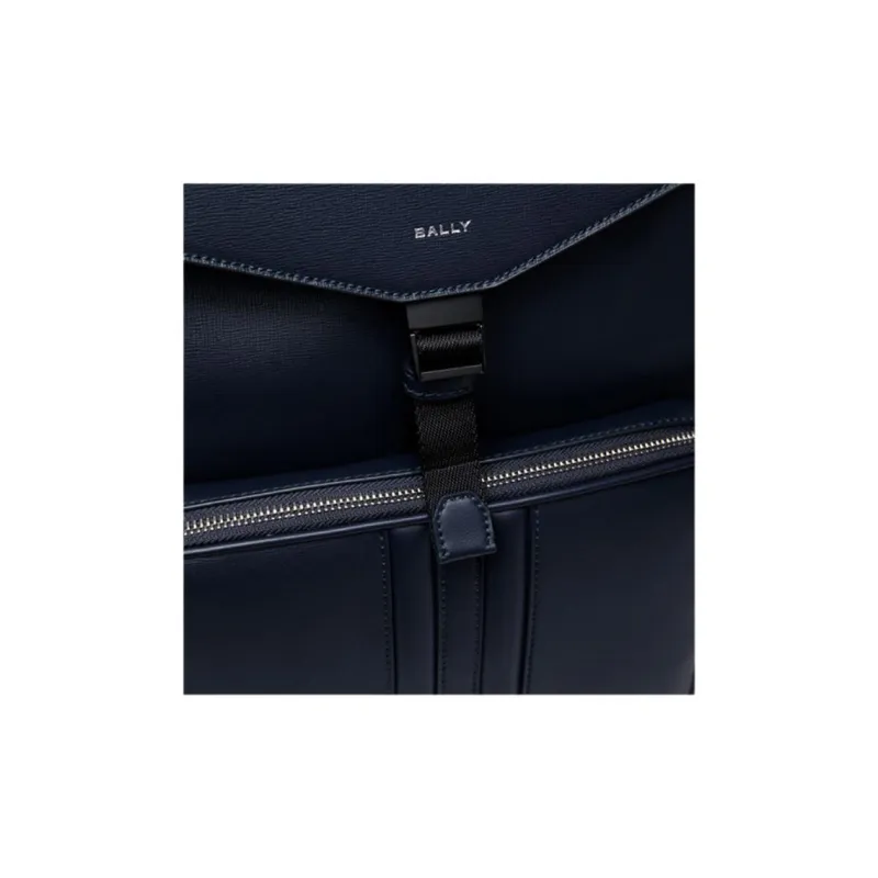 BALLY MYTHOS Cow Leather Backpack Men's Marine Blue-4