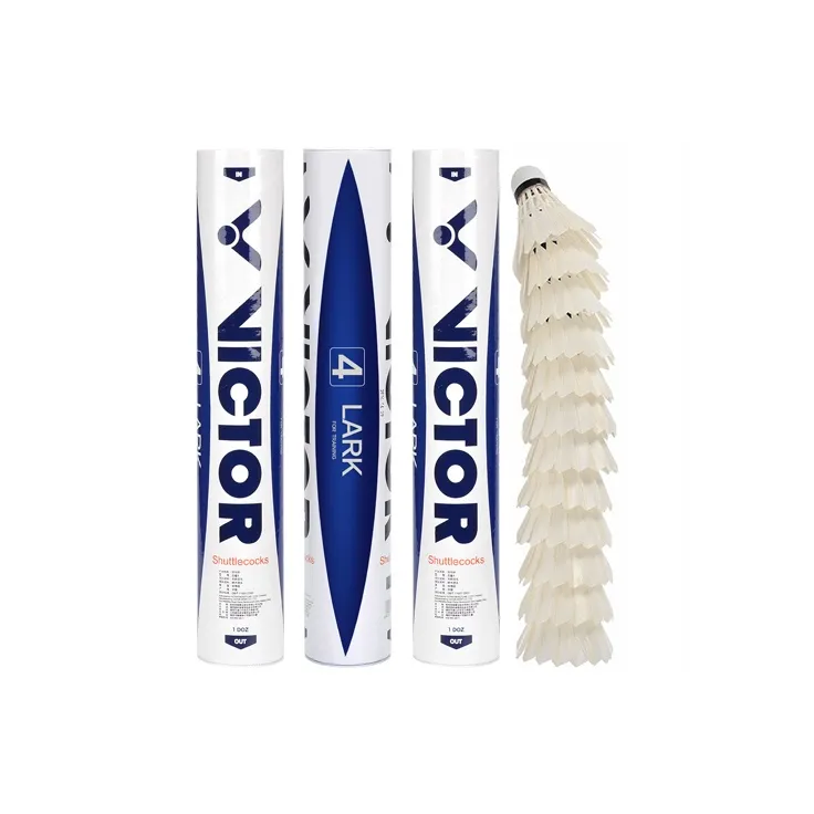 VICTOR Skylark Series Lark Size 4LARK4 Duck Feather Shuttlecock 12 Pack Water Duck Feather Match Ball Shuttlecocks-12