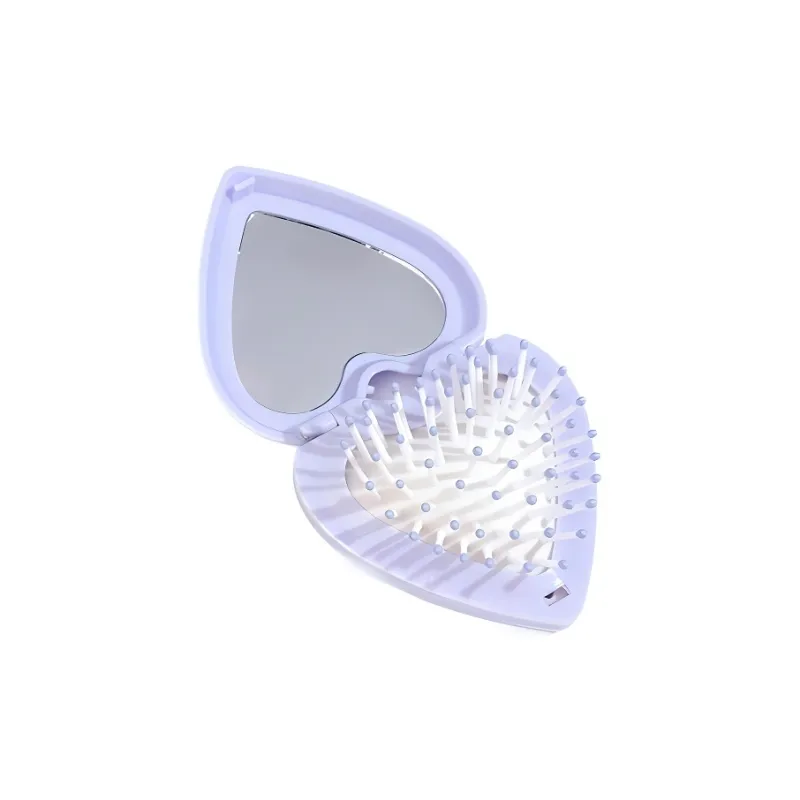 Future Maple Foldable Heart With Built in Clear Mirror Finish Air Cushion Comb Massage-5